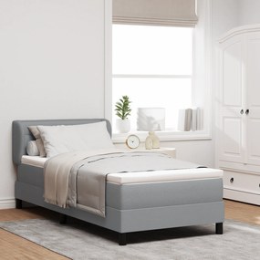 Pat cu arcuri box și saltea vidaXL Gri deschis 80x200 cm Fabricat
