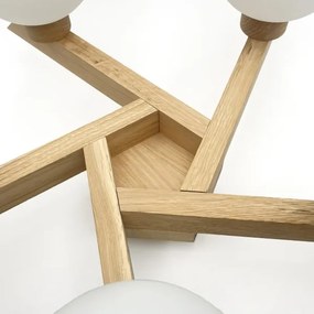 Lustră aplicată ANTONIO 5xG9/5W/230V stejar/alb