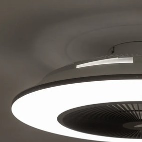 Plafonieră LED dimabilă cu ventilator Brilagi AURA LED/38W/230V negru + telecomandă