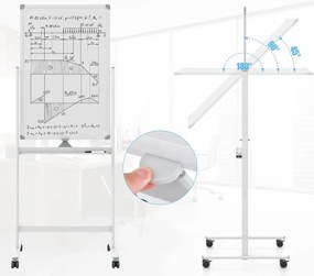 Tablă magnetică reversibilă cu accesorii, 60 x 90 cm