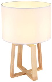 Veioza, lampa de masa modern Moritz alb 30cm