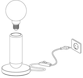 Eglo 39835 - Lampă de masă GIACONECCHIA 1xE27/40W/230V