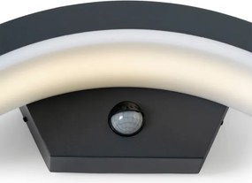 Aplică LED de exterior cu senzor Brilagi ARCELO LED/8W/230V IP54