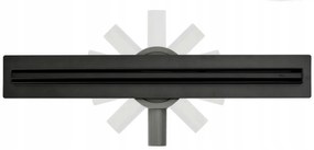 Set rigola pentru dus cu capac Neo Slim Pro Negru - 90 cm