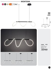 Lustra LED suspendata design modern Montema