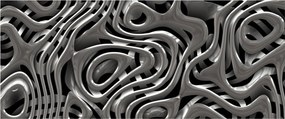 Tablou - Abstractizare metalică (120x50 cm)