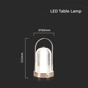 Lampă LED de birou dimabilă LED/1W/5V 3000-6000K 1800 mAh aurie