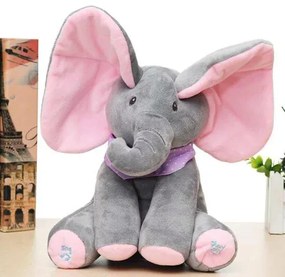 Elefant interactiv care cântă - roz