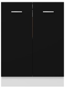 Dulap inferior, negru, 60 x 46 x 81,5 cm, PAL Negru, Dulap inferior, 1