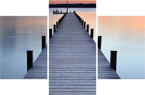 Tablou - Ponton de la Lacul Starnberger, Bavaria, Germania (90x60 cm)