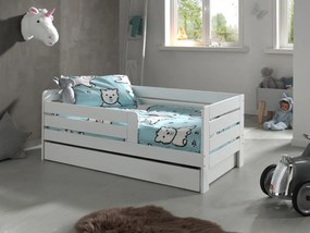 Set TODDLER format în Pat copii pentru copii mici (70 x 140 cm) cu sertar de depozitare.