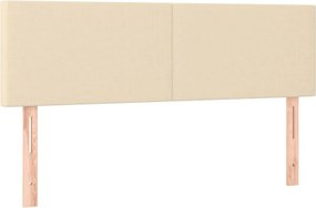vidaXL Tăblii de pat, crem, 144x5x78/88 cm, textil