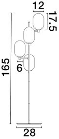 Lampadar modern design deosebit cu 4 de surse de lumina BALOR