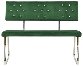 325865 vidaXL Bancă, verde închis, 110 cm, catifea