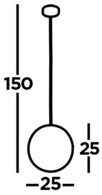 Lustră pe cablu ENDOR 1xE27/40W/230V neagră Searchlight 24181BK