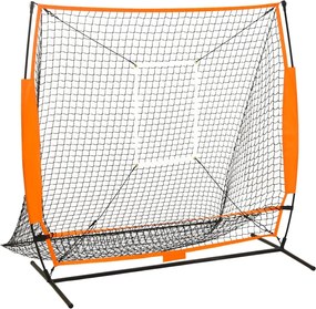 vidaXL Plasă de antrenament sport baseball, negru, 174x76x158,5 cm