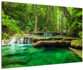 Tablou - Cascada Erawan din Kanchanaburi, Thailanda (90x60 cm)