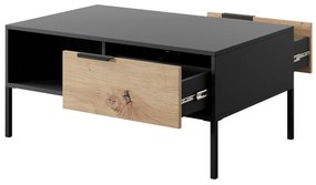 Măsuță de cafea Rastafa 2S (Stejar artisan + Negru). 1071384