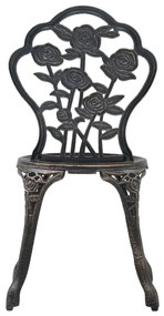 Set mobilier bistro, 3 piese, aluminiu turnat Bronz, 3