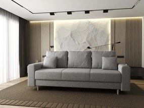 Canapea extensibilă dumonde cu ladă de depozitare si sezut confortabil din spuma high-density, Kronos Euphoria Dove 210x100 cm