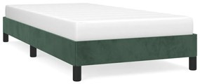 346955 vidaXL Cadru de pat, verde închis, 90x200 cm, catifea
