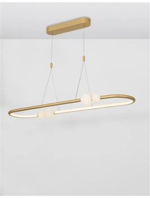 Lustra LED dimabila cu telecomanda design modern Celia auriu