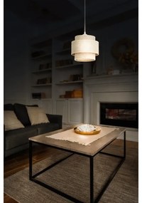 Lustră suspendată pe cablu BOHO 1xE27/60W/230V Ø 20 cm albă