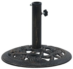 Baza de umbrela, negru si bronz, 9 kg, 40 cm, fonta Bronz, 40 x 40 x 32 cm