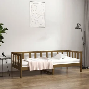 814687 vidaXL Pat de zi, maro miere, 80x200 cm, lemn masiv de pin