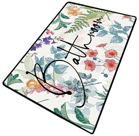 Covoraș de baie 70x120 cm Green In Flower – Foutastic