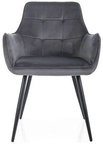 Scaun Lemon velvet gri Blu14