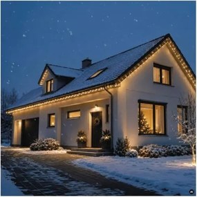 Ghirlandă LED de exterior 50xLED/3x0,4m IP44 alb cald