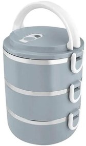 Cutie termoizolanta, sufertas, pentru transport alimente, 3 piese, 1.5 L, albastru, Magic Home