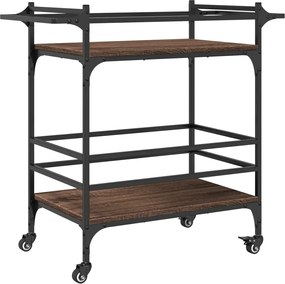 vidaXL Cărucior de bucătărie, stejar maro 82x40x78,5 cm lemn prelucrat