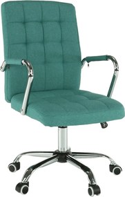 Scaun MORGEN, verde/crom, stofa clasica/metal, 51x64x93/103 cm