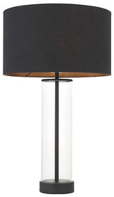 Endon 100440 - Lampă de masă cu dimmer LESSINA 1xE27/10W/230V neagră