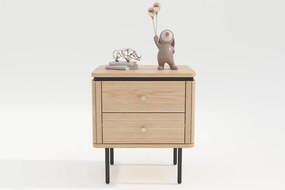 Noptiera cu furnir de stejar ATELIER 55cm