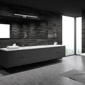 Aplica LED pentru oglindă de baie SHINE, 15W, 230V, 80 cm, IP44, crom lucios