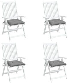 Perne de scaun, 4 buc., gri, 50 x 50 x 7 cm, textil 4, Gri, 50 x 50 x 7 cm