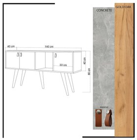 Masă decorativă Flame