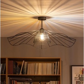 Brilagi - Lustru aplicat LED CERIA WIRE 1xE27/60W/230V, diam. 80 cm, negru