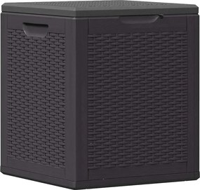 vidaXL Cutie de depozitare pentru grădină, negru, 90L, PP ratan