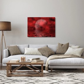 Tablou pe sticlă - Luna pe nivelul apei (70x50 cm)