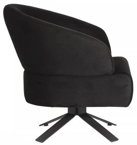 Fotoliu, Lemn Solid, Kobalt Bergere, Negru