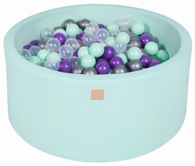 Meowbaby – Piscina rotunda 90×40 cm cu 300 mingi pentru copii – Mint