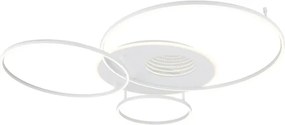 Globo 48466-70W-LED Plafonieră LED dimabilă INVERTINA 70W/230V 105x26,5 cm albă + telecomandă