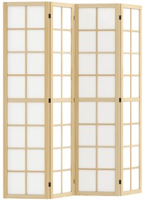 HOMCOM Paravan cu 4 Panouri Pliabile, Separator de Camere Autoportant, Ecran de Intimitate Interior pentru Sufragerie, Dormitor, 160 x 170cm | Aosom Romania