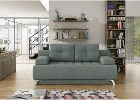 Canapea extensibila OSLO, stofa catifelata verde menta - Salvador 12,