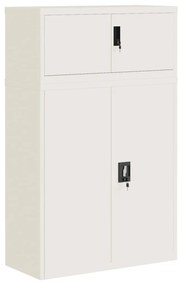 vidaXL Fișet, alb, 90x40x145 cm, oțel