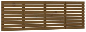 vidaXL Tăblie de pat pentru perete, maro miere, 166x3x63 cm, lemn pin